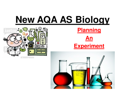 New AQA AS Biology Planning Experiment, processing data, presenting data, conclusions and evaluation