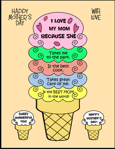 Mother's Day Crafts - Build Mom an Ice Cream Cone!