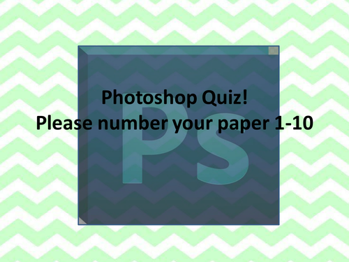 Photoshop Tools Quiz