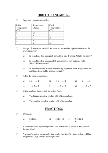 Higher GCSE Grade B Revision Homework Questions