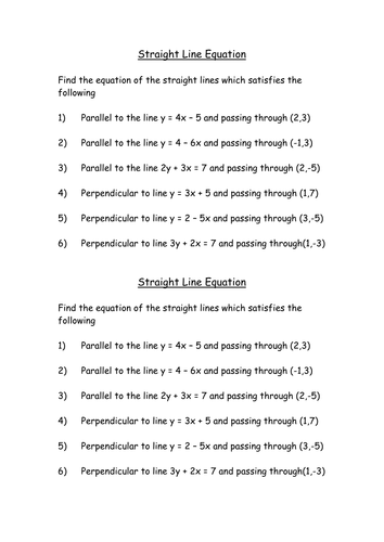 Interpreting Parallel and Perpendicular Lines Homework