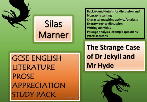 GCSE English Lit Prose Appreciation - Silas Marner / The Strange Case of Dr Jekyll and Mr Hyde