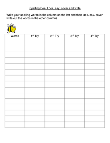 Look Say Cover Write