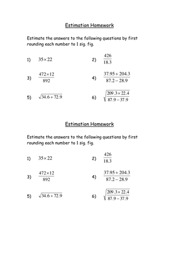 Estimation and approximation worksheets for grade 7 pdf image