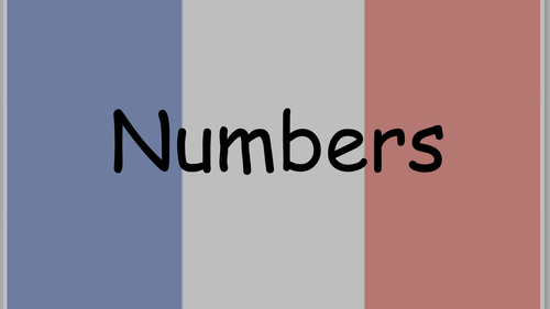 French numbers to 30 powerpoint