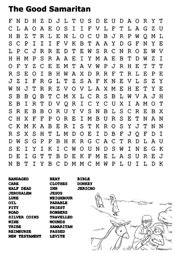 The Good Samaritan Word Search