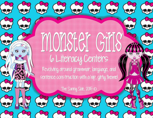 CREEPER-IFIC Monster Girls Literacy Centers