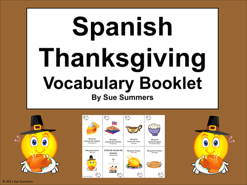Spanish Thanksgiving Booklet / Accion de Gracias - Elementary