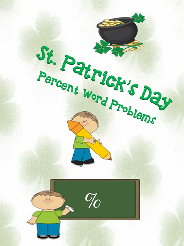 Percent Word Problems for St. Patrick's Day