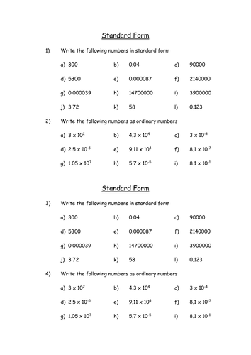maths4everyone standard form homework answers