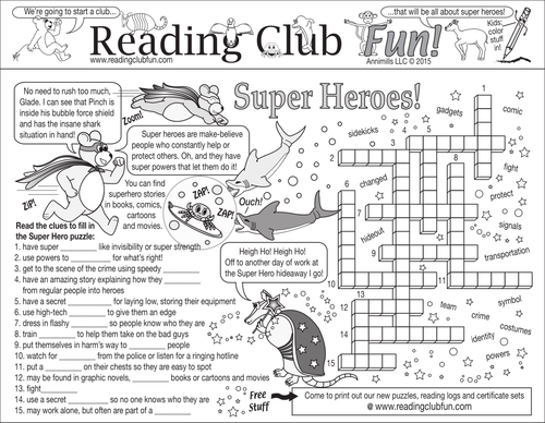 Super Heroes and Super Powers Two-Page Activity Set