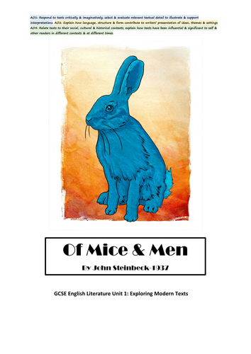 Of Mice and Men Workbook