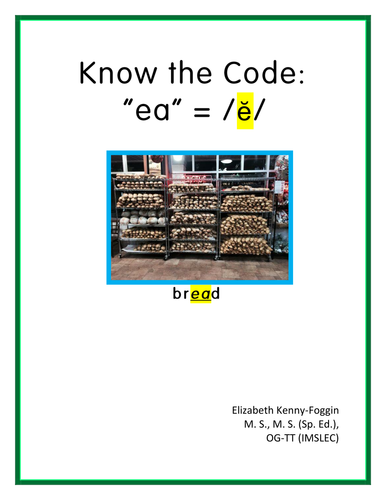 Know the Code: "ea" - short e sound