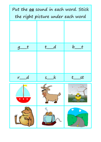 Phonics worksheets oa and ue graphemes by sfreck ...