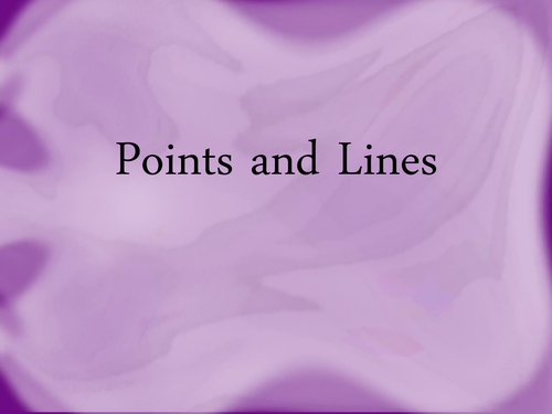 Points and Lines