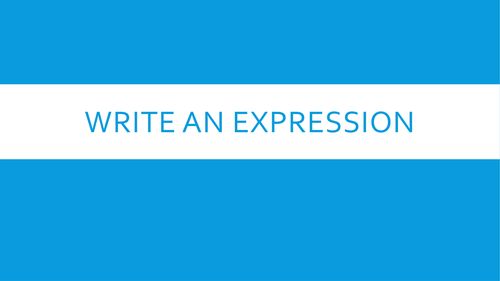 Write an expression starter 