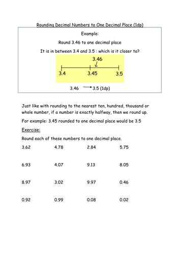 Rounding to one decimal place | Teaching Resources