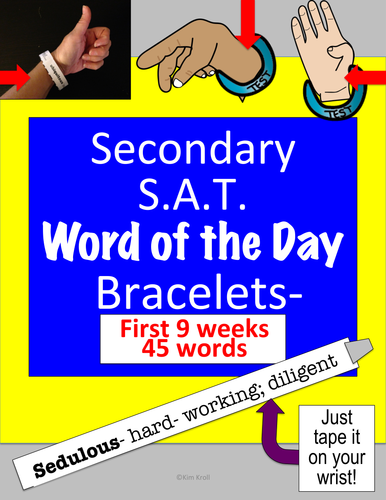 Secondary S.A.T. Word-of-the-Day BRACELETS-- First 45 word