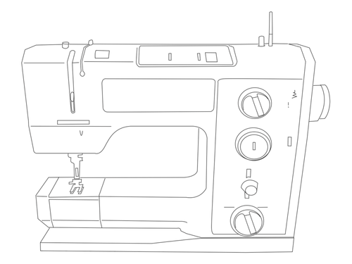 Drawing of Bernina 1008 sewing machine