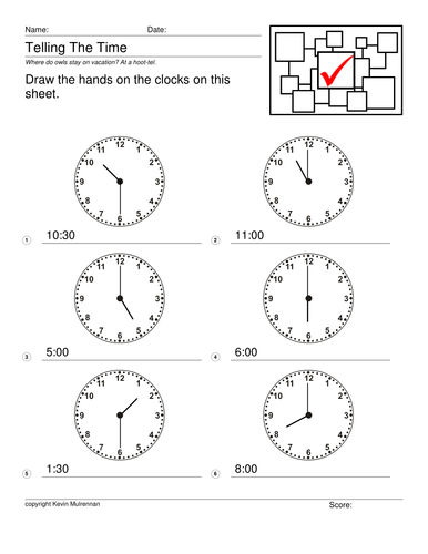 ks2 maths time worksheets