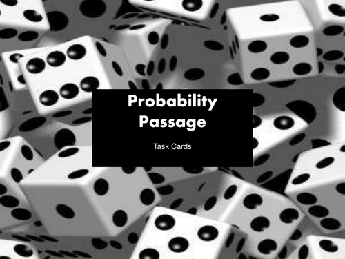 Probability Task Cards - 7th Grade Common Core