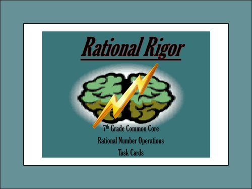 Rational Number Operations Task Cards - 7th Grade Common Core