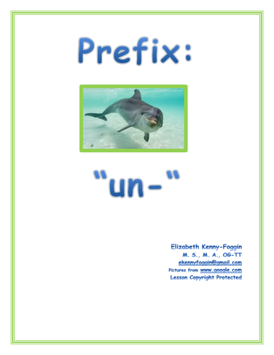 Know the Code:  Prefix "un-"