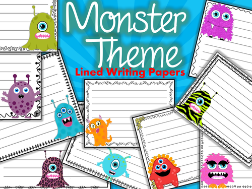Monster Themed Writing Papers - Writing Papers - Creative Writing ...