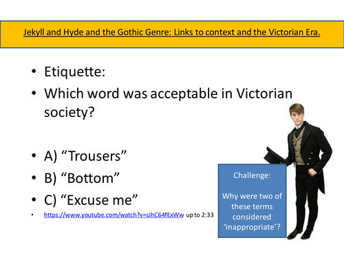 Jekyll and Hyde linking language to context and ideas