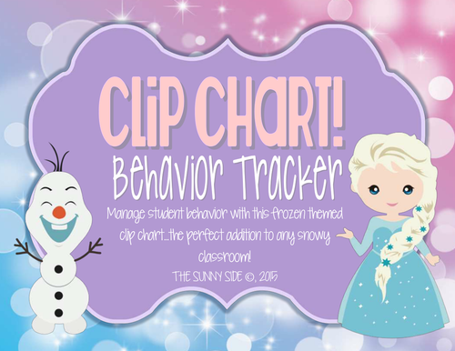 LET IT GO! Ice Princess Behavior Clip Chart