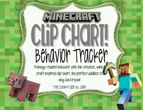 Marvelous Mine-craft Inspired Behavior Clip Chart