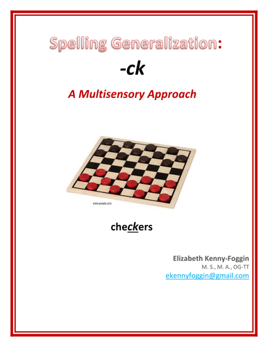 Know the Code: Spelling Rule "-ck"