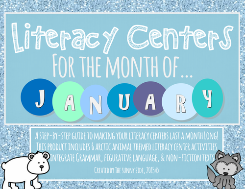 Month Long Literacy Centers: Arctic Animals