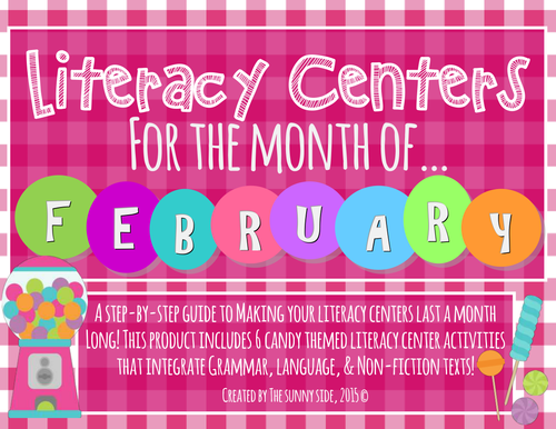 Month Long Literacy Centers: Candy Craze