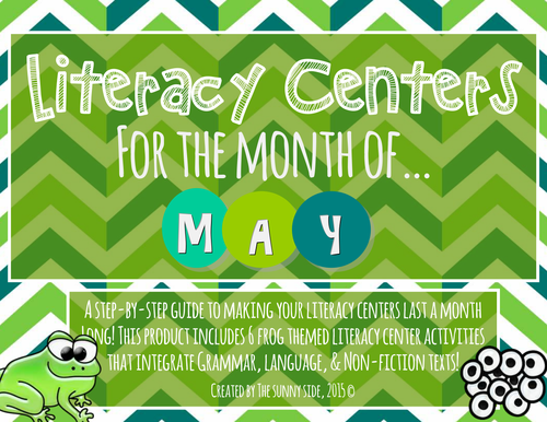 Month Long Literacy Centers: Frog Frenzy