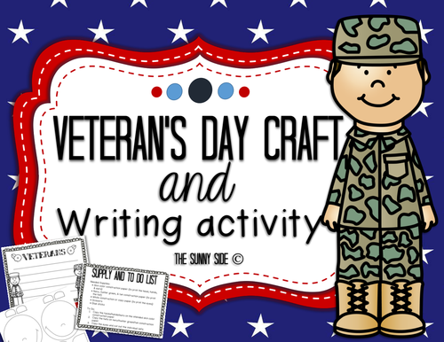 Simple Veteran's Day Craft & Writing Activity 