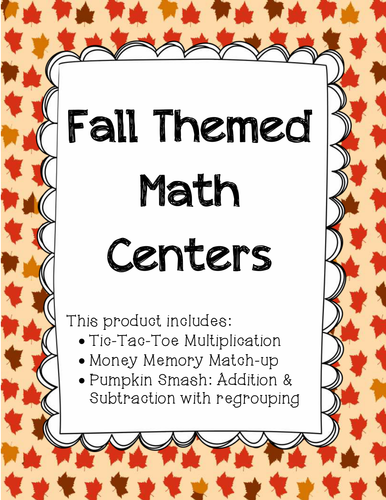 Fall Into Math: Autumn Inspired Math Centers