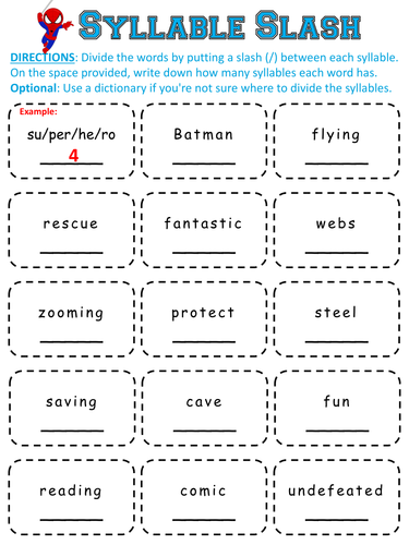 bingo word wedding Work  Syllable Breaking Slash  Words  Word Super  Hero