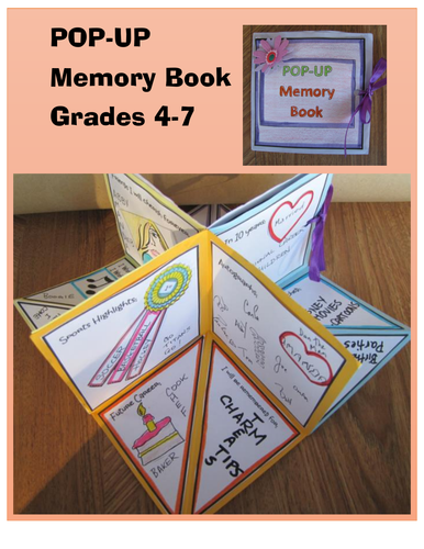 End of Year Activities: POP-UP Memory Book (Grades 4-7)