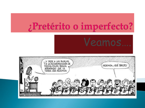 Difference between the Preterite and Imperfect tenses. Review PPT