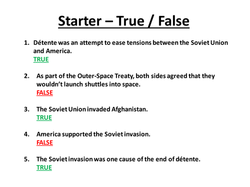 EDEXCEL GCSE HISTORY - Modern World - Entire SOW on the Cold War (1943-1991)