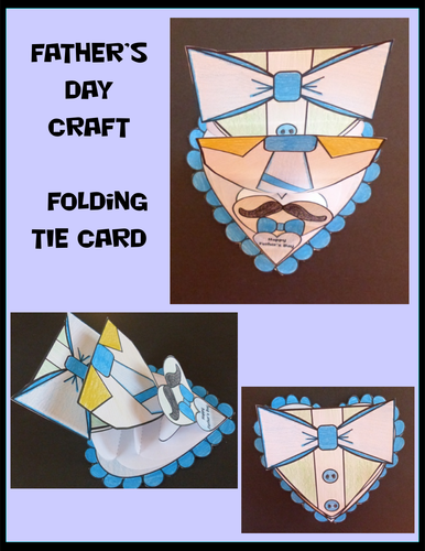 Father's Day Crafts - Folding Tie Card