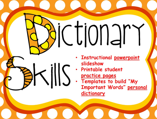 Dictionary Skills Bundle - Differentiated Common Core Product - ELA