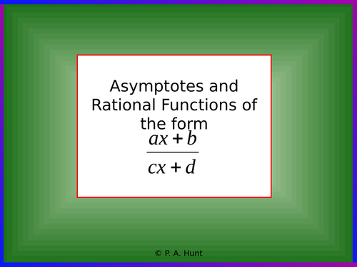 Asymptotes and Rational Functions (A-Level Further Maths)