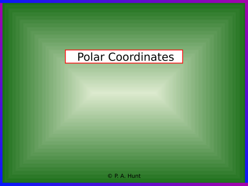 Polar Coordinates 1  (A-Level Further Maths)
