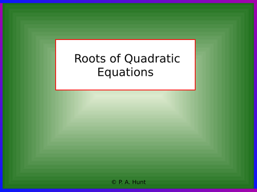 Roots of Quadratics (A-Level Further Maths)