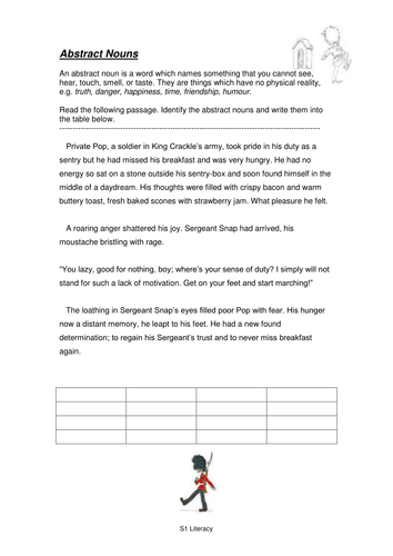 S1 Literacy Homework Pack 