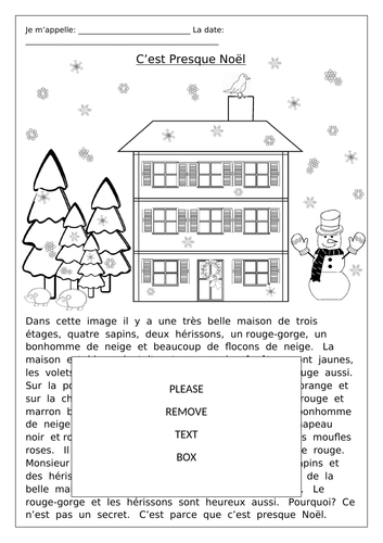 FRENCH - CHRISTMAS - C'est Presque Noël - Comprehension - Worksheets