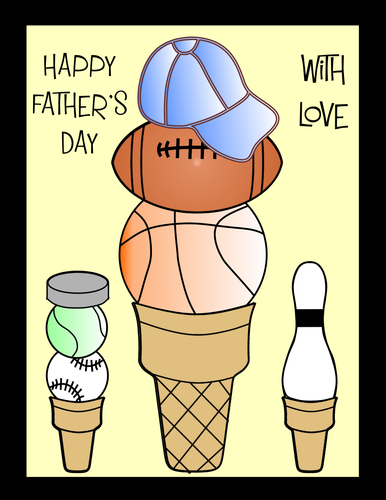 Father's Day Crafts - Build DAD a Tasty Sports Cone