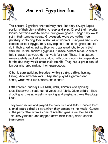 Ancient Egypt entertainment 
